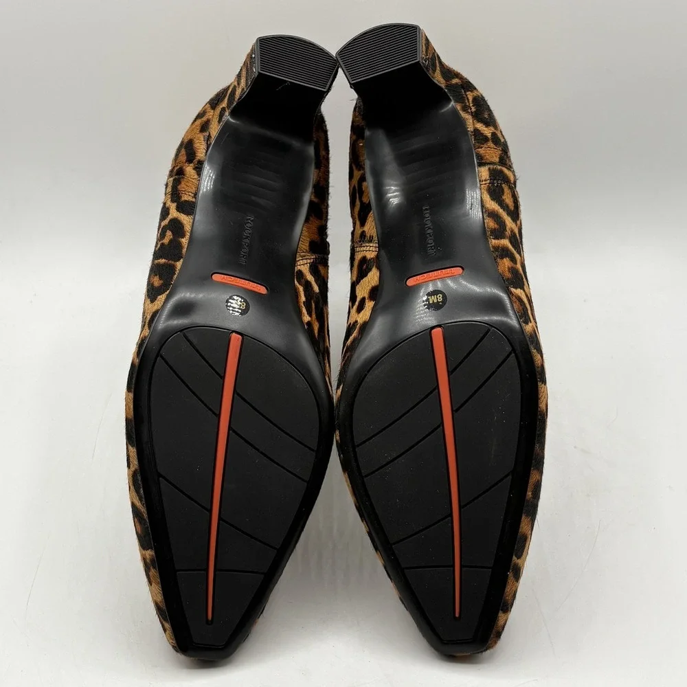 Womens Rockport Total Motion Marisaly Ankle Booties Size‎ 8 Leopard Print